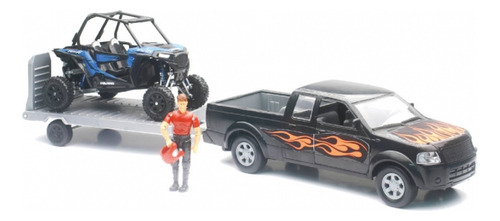 Newray 37426 Pick Up Truck W Polaris Rzr Xp1000 Set