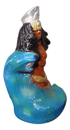Imagen Artesanal Iemanya Yemanya Con Ola 25cm Altura