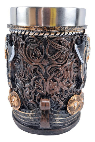 Caneca De Resina 3d Barco Vikings