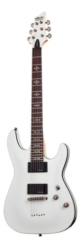 Guitarra Eléctrica Schecter Demon Series Demon-6 De Tilo Vintage White Con Diapasón De Wengué