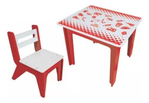 Kit Mesinha De Desenho Infantil Mesa Menina + 1 Cadeira 