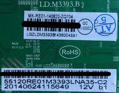 Main Rca 55120re01m3393lna35-c2 / Ld.m3393.b / Led55g55r120q (Usado)