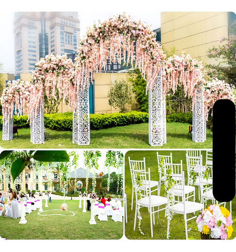 1.1m Flores Artificiales Glicina De 12pk Wisteria Colgantes Rosa