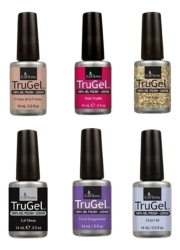 Kit Esmaltes Semipermanente De Uñas Trugel Ezflow Pack X6 Color A Elección