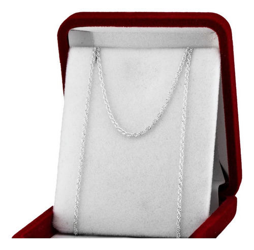 Cadena Tourbillon Plata 925 Hilo 0.40 Hombre Mujer Color Plateado