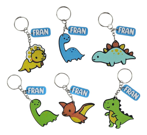 Llaveros Souvenirs 3d Personalizados Con Nombre X 31 Dinos Surtidos