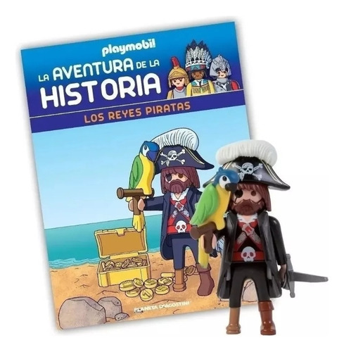 Figura Colección Playmobil Los Reyes Piratas + Libro 