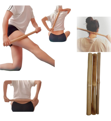 Kit Bambuterapia Básico, Cañas De Bambú Masaje Corporal