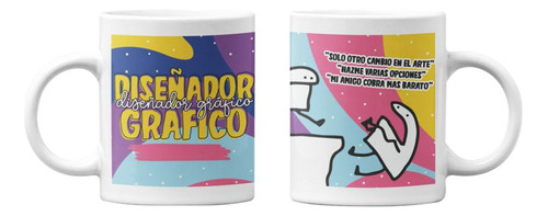 Tazones Tazas Blancas Diseño Gráfico Regalo Profesion