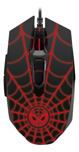 Mouse Xtech Marvel Spider Man Alambrico 2400 Dpi Negro/rojo Color Negro