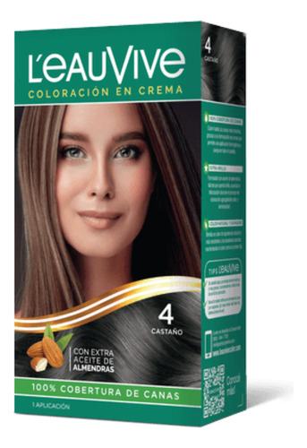 Coloracion Léauvive Tono 4 Castaño X20gr
