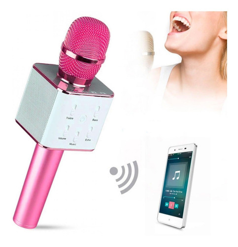 Micrófono Karaoke Q7 - Bluetooth Parlante Portatil + Estuch