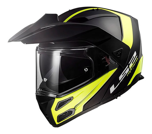 Casco Ls2 Ff 324 Metro Evo Negro Amarillo Mate