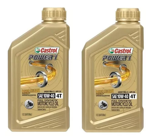 Aceite Sintetico Moto Castrol Power 1 4t 10w-40 2 De 946ml