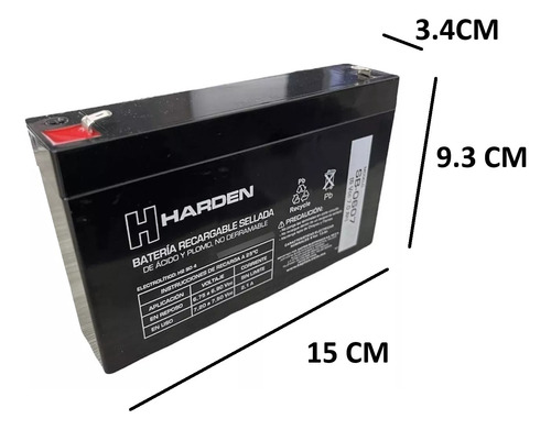 Batería Recargable Sellada Harden Sb-0607 6volts 7amperes