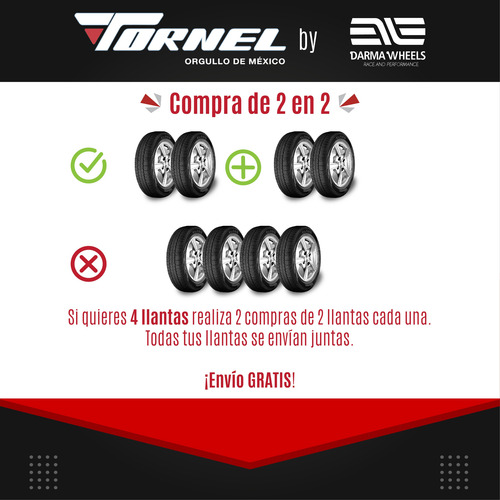 Kit De 2 Llantas Tornel Real P 205/55r16 89 V