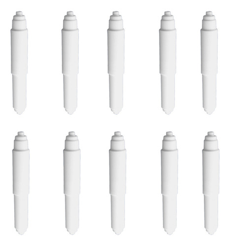 10 Pzs Tubo Porta Rollo De Plastico Para Wc Baño Blanco