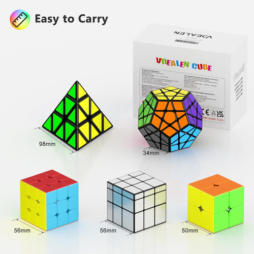 Juego De Cubos De Velocidad 2x2, 3x3 Y Pirámide Color De La Estructura