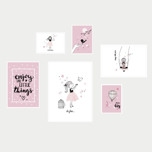 Imagen 1 de 1 de Cuadros P/niños Infantiles Para Nenas Princesas Nórdico Deco
