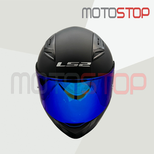 Casco Integral Ls2 Ff810 Negro Matte / Mica Azul Codigo Qr