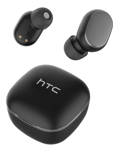 Audífonos in-ear gamer inalámbricos HTC True Wireless Earbuds 2 TWS3 negro con luz LED