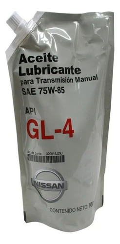 Aceite Transmisión Estandar 1 L Nissan 75w85 Gl-4