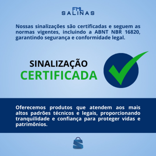 Placa Sinalização De Saída A Esquerda S2 Kit Com 07 Und O.t