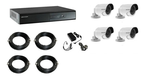 Kit Cctv Hikvision 4 Cámaras Hd Completo! - Electrocom -