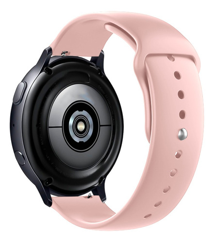 Pulseira Para Smartwatch Encaixe Universal 20mm E 22mm Sport Cor Rosa Areia Largura 22 Mm