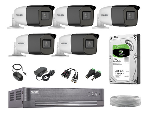 Cámaras Seguridad Exterior Kit 5 Varifocal Full Hd 1tb P2p