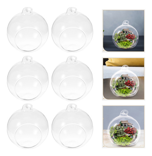 Maceta Colgante De Cristal Transparente Para Terrario, 12 Un