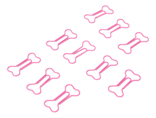 100 Clips De Papel Con Forma De Hueso Rosa, Portátiles, Pequ