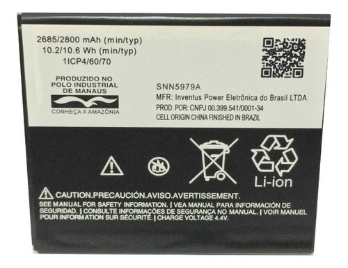 Imagen 3 de 8 de B.atería Motorola Moto G4 Play / G5 Gk40 Original 100%