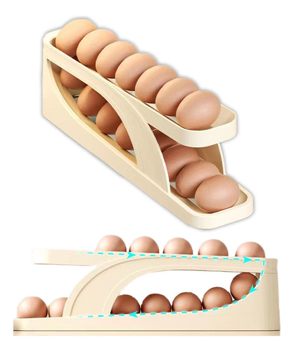 2 Dispensador De Huevos Para Nevera Organizador De Huevos De