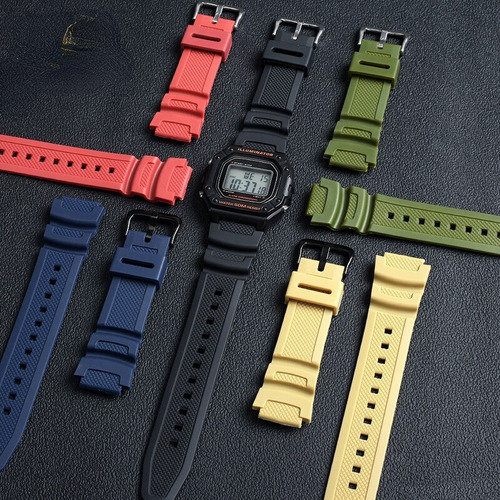 Za Correa De Reloj De Silicona Para Casio W-218h F-108