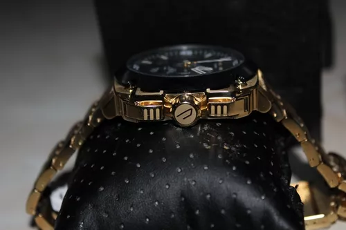 Diesel Reloj de cuarzo de acero inoxidable para hombre, color dorado  (Modelo: DZ7378), Oro, Reloj de cuarzo, cronógrafo, movimiento de cuarzo