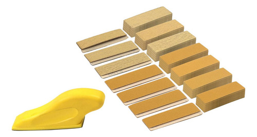 Microlijadora, Herramientas De Lijado Con Mango De Amarillo