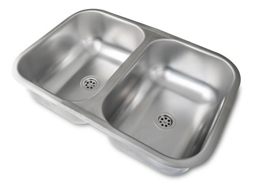 Pileta Bacha Cocina Doble Acero Inox 56 X 37 X 13 Dh56
