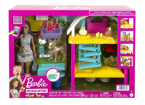 Barbie Set Juego Diversión En La Granja Mattel Hgy88