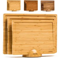 Comprar Juego De Tablas De Corte De Bambú Con Soporte Para Cocina