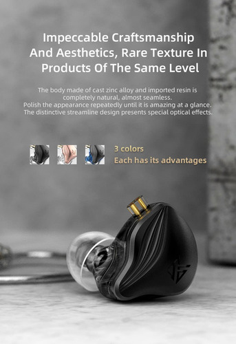 Auriculares Kz Zex 1 Electrostaticos+1 Dynamic In-ear Oro Ro