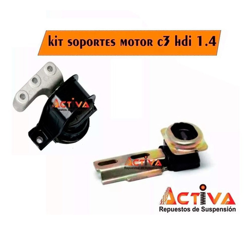 Kit 2 Soportes Motor Citroen C3 1.4 Hdi