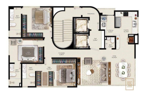 Imagem 3 de 13 de Apartamento Á Venda No Bonne Vie No Centro De Balneário Camboriú - Ap1070