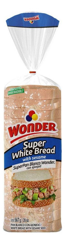 Pan Wonder Super Blanco Ajonjolí 567g