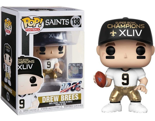 Funko Pop Nfl New Orleans Saints Drew Brees Sb Champions