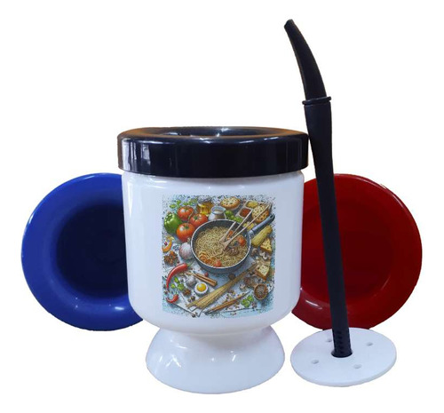 Mate Plastico Fideos Pasta Decora Resto Bar Cocina M3