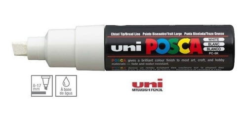 Caneta Posca 8k Branco Uniball