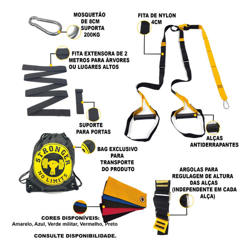 Fita De Treinamento Suspenso-funcional-pilates-kit Tipo Trx