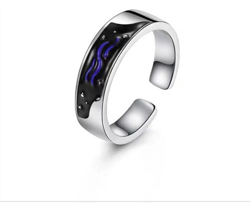Anillos Plata Pareja Compromiso Oceano Ballena Ajustable