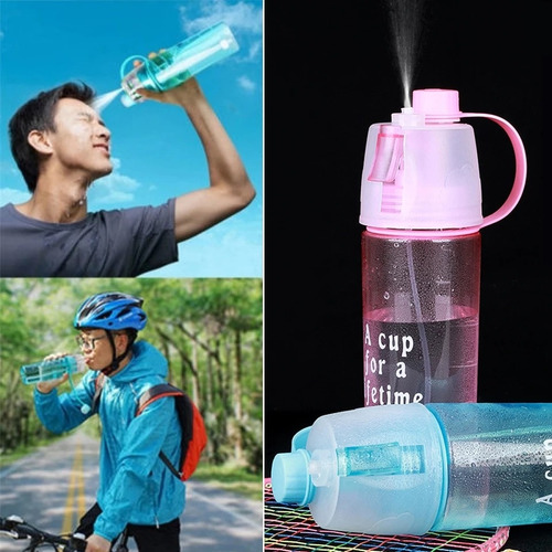 Imagen 9 de 9 de Botella De Agua Deportiva Con Atomizador Para Refrescarse